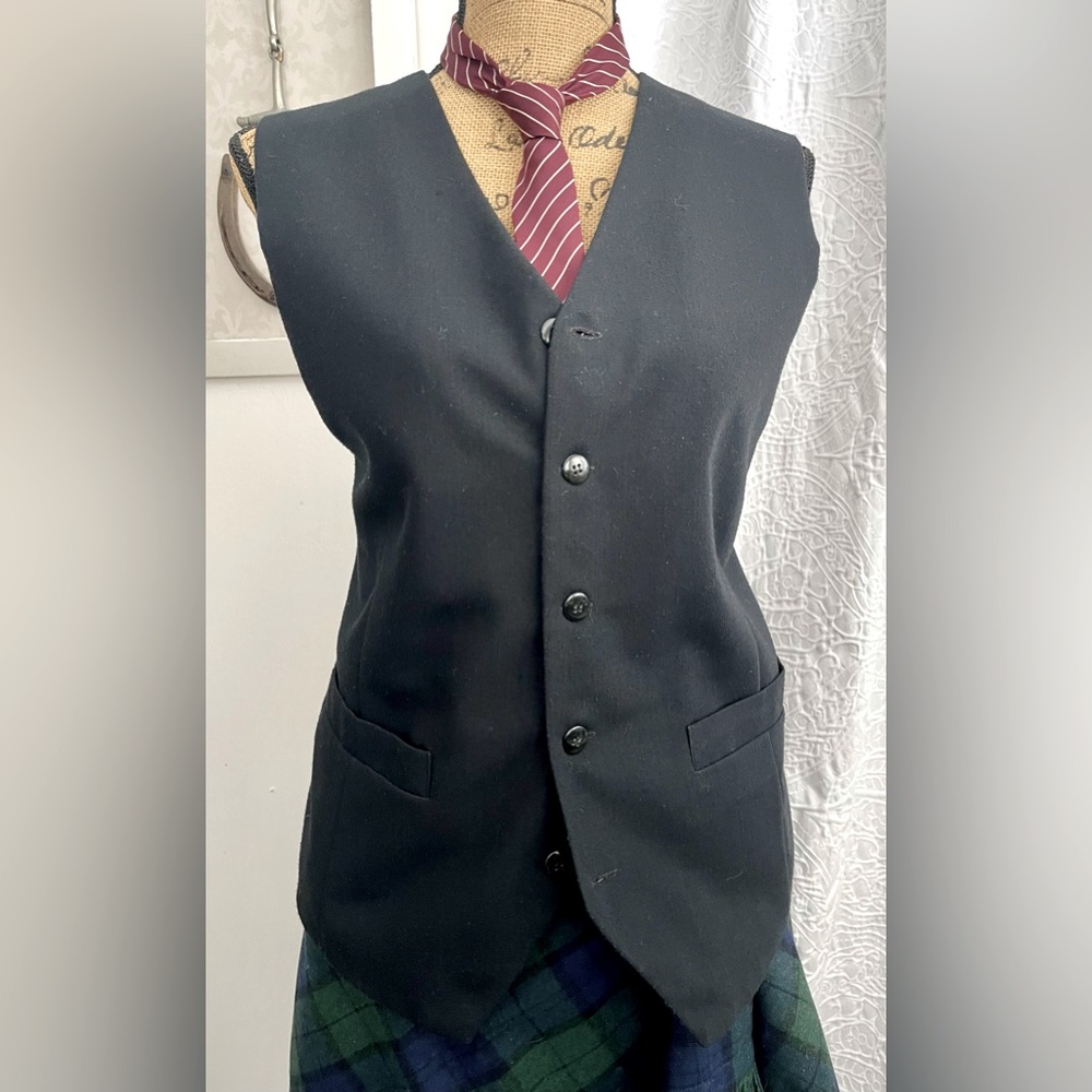 Vintage Pronti Suit Vest Waistcoat Button Academia Steampunk Size L